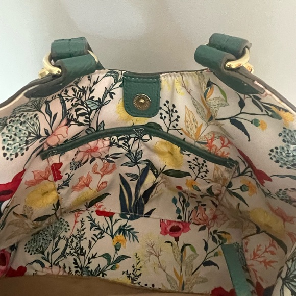 Nanette Lepore Pebbled Faux Leather Green Shoulder Bag - Picture 8 of 8